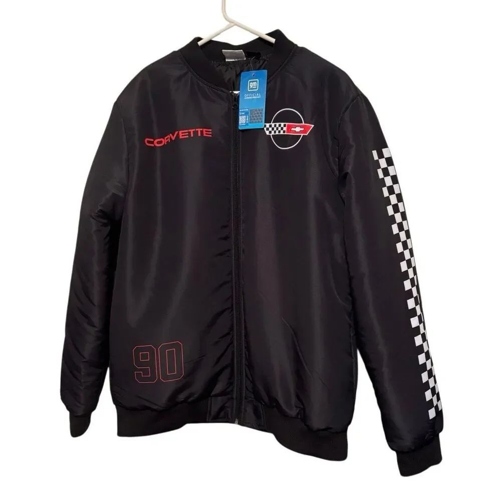 Corvette Size Medium GM Black Bomber Jacket *New*